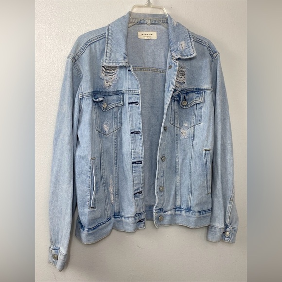 Pacsun Women's Distressed Blue talla L - Picture 1 of 10